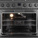 Cosmo 36 in. Lumin Collection 6.1 cu. ft. Gas Range with 6 Sealed Burners and Convection Oven in Matte Black - COS-GRC366KB-BK
