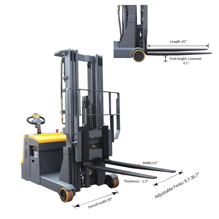 ApolloLift Counter balanced Electric Stacker 3300 lbs 177" High - A-3032