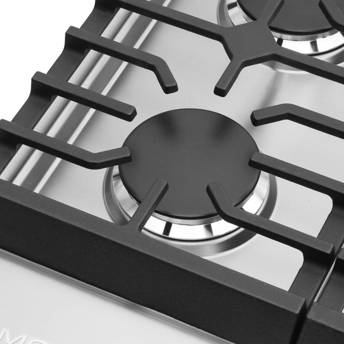 Cosmo 30 in. Haven Collection Drop-in Gas Cooktop with 5 Sealed Burners, Cast Iron Grates in Stainless Steel - COS-CTGH305SS