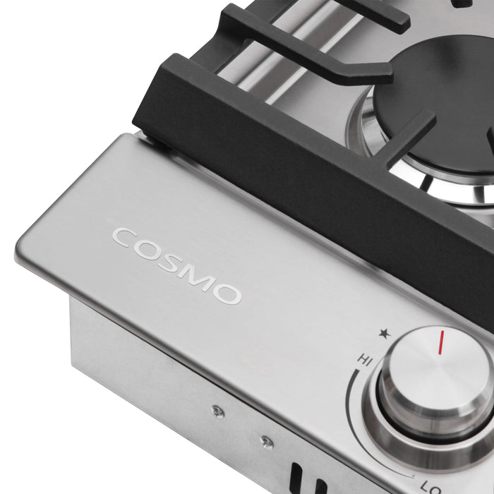 Cosmo 30 in. Haven Collection Drop-in Gas Cooktop with 5 Sealed Burners, Cast Iron Grates in Stainless Steel - COS-CTGH305SS