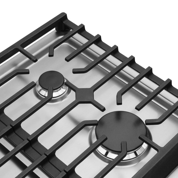 Cosmo 36 in. Haven Collection Drop-in Gas Cooktop with 5 Sealed Burners, Cast Iron Grates in Stainless Steel - COS-CTGH365SS