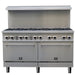 Forno Commerciale 60 Inch Stainless Steel Gas Range, 10 Burners 300,000 BTU Total, 9.3 cu.ft. Ovens