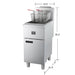 Forno Commerciale Propane Gas Deep Fryer, 4 Burners 120,000 BTU, 50 lbs Oil Capacity, Millivolt Control