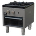 Forno Commerciale gas stock pot range, 1 powerful 3-ring burner, 80,000 BTU, durable stainless steel, heavy-duty cast iron grate