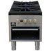 Forno Commerciale gas stock pot range, 2 powerful 3-ring burners, 160,000 BTU, durable stainless steel, heavy-duty cast iron grates