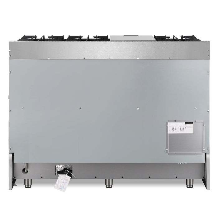 Cosmo 48 in. Lumin Collection 6.7 cu. ft. Double Oven Dual Fuel Range with 6 Sealed Burners, Rapid Convection, Stainless Steel - COS-DFRL486GK