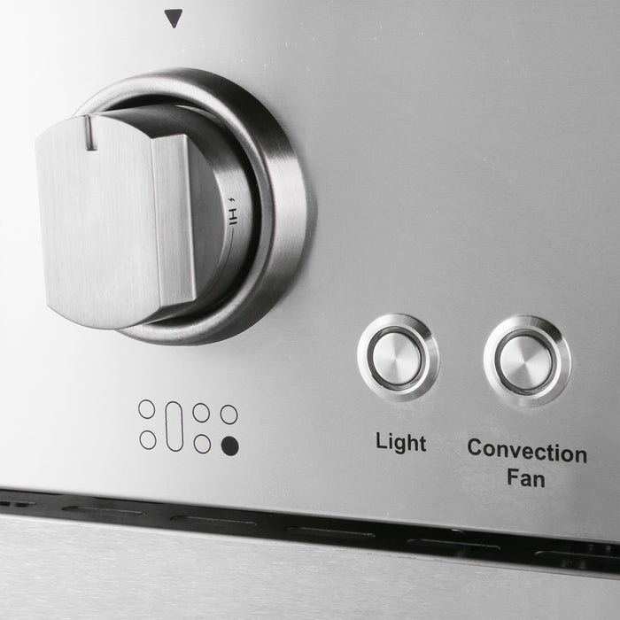 Cosmo 48 in. Lumin Collection 6.7 cu. ft. Double Oven Dual Fuel Range with 6 Sealed Burners, Rapid Convection, Stainless Steel - COS-DFRL486GK