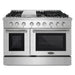 Cosmo 48 in. Lumin Collection 6.7 cu. ft. Double Oven Dual Fuel Range with 6 Sealed Burners, Rapid Convection, Stainless Steel - COS-DFRL486GK