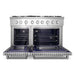 Cosmo 48 in. Lumin Collection 6.7 cu. ft. Double Oven Dual Fuel Range with 6 Sealed Burners, Rapid Convection, Stainless Steel - COS-DFRL486GK
