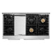 Cosmo 48 in. Lumin Collection 6.7 cu. ft. Double Oven Dual Fuel Range with 6 Sealed Burners, Rapid Convection, Stainless Steel - COS-DFRL486GK