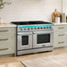Cosmo 48 in. Lumin Collection 6.6 cu. ft. Double Oven Dual Fuel Range with 8 Burners, Convection Oven in Stainless Steel - COS-DFRP488K