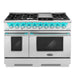 Cosmo 48 in. Lumin Collection 6.6 cu. ft. Double Oven Dual Fuel Range with 8 Burners, Convection Oven in Stainless Steel - COS-DFRP488K