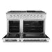 Cosmo 48 in. Lumin Collection 6.6 cu. ft. Double Oven Dual Fuel Range with 8 Burners, Convection Oven in Stainless Steel - COS-DFRP488K