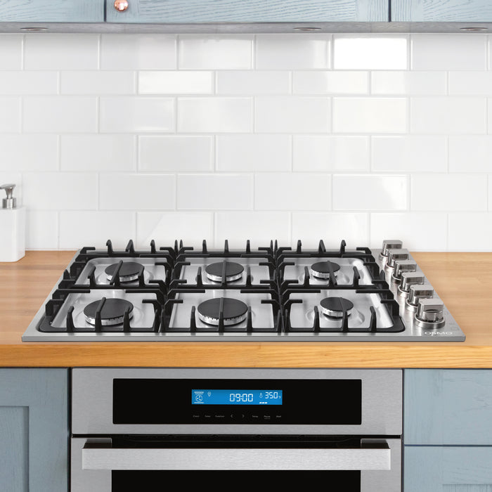Cosmo 36 in. Gas Cooktop in Stainless Steel with 6 Italian Made Burners - COS-DIC366