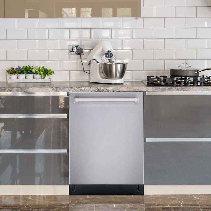 Cosmo Top Control Built-In Tall Tub Dishwasher Fingerprint Resistant, 24 inch, Stainless Steel - COS-DIS6502