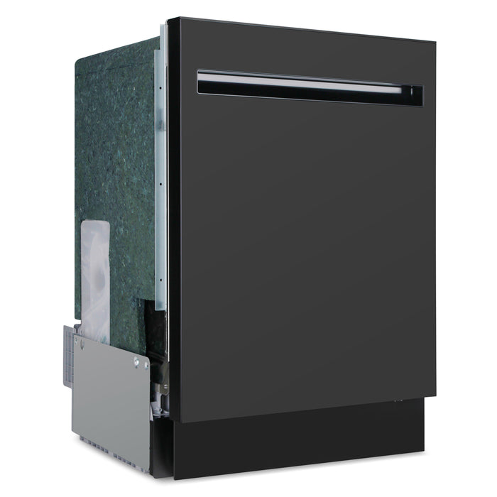 Cosmo 24 in. Icon Collection Top Control Tall Tub Built-in Dishwasher with 3 Racks, Quiet 45 dBa in Matte Black - COS-DWI240TTRBK