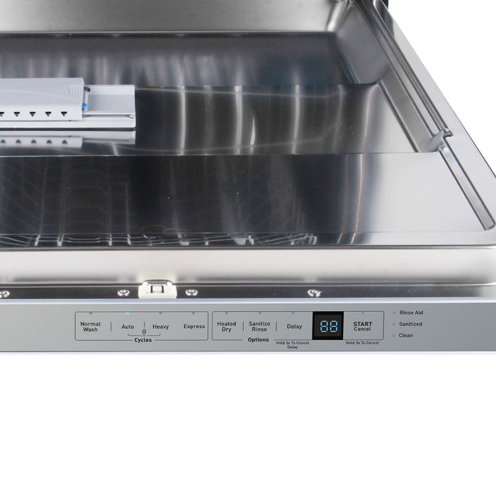 Cosmo 24 in. Vista Collection Built-in Dishwasher, Advanced Sanitize Technology, Ultra-Quiet Operation in Stainless Steel - COS-DWV24TTR