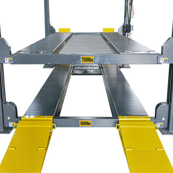 AMGO 4097X Triple Four-Post Parking Lift | 9,000/7,000 lb Capacity