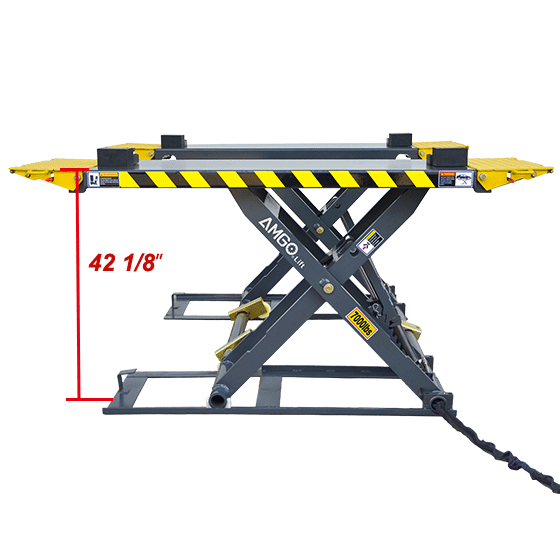 AMGO MRL07 7,000 lb Mid-Rise Scissor Service Lift