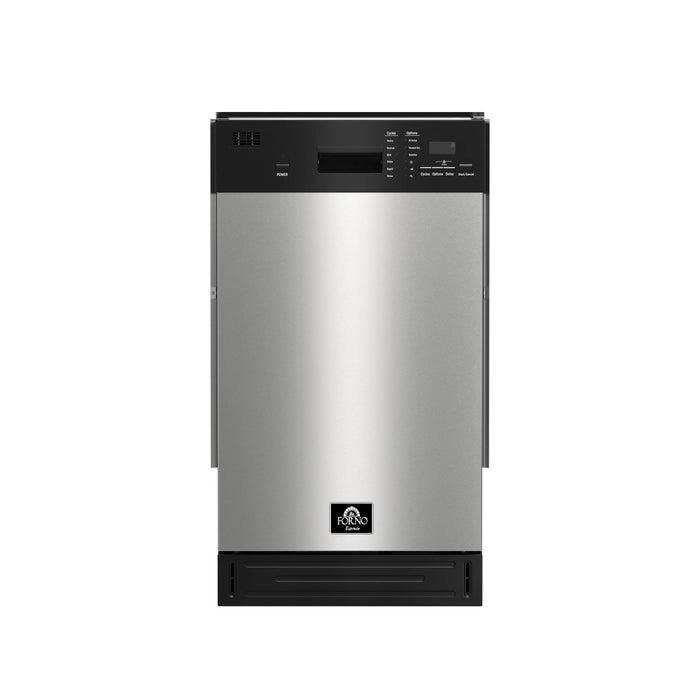 FORNO 3-Piece Stainless Steel Kitchen Appliance Bundle – Home Depot Exclusive – 24” Electric Range, 18” Dishwasher, 24” Bottom Freezer Refrigerator Left Swing | SKU: FBDL-THD-002