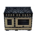 Forno - 48" Dual Fuel Range, 8 burners, in black with copper Trim