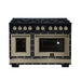 Forno - 48" Dual Fuel Range, 8 burners, in black with copper Trim
