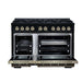Forno - 48" Dual Fuel Range, 8 burners, in black with copper Trim