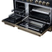 Forno - 48" Dual Fuel Range, 8 burners, in black with copper Trim