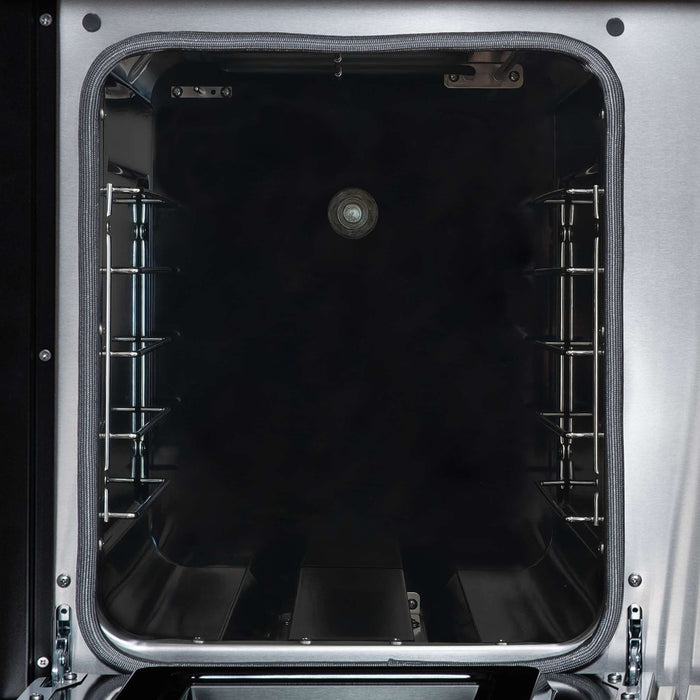 Forno - 48" Dual Fuel Range, 8 burners, in black with copper Trim