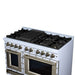 Forno - 48" Dual Fuel Range, 8 burners, in white with copper Trim