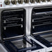 Forno Massimo 48 Inch Freestanding Dual Fuel Range in White with Antique Brass Accessories, 8 Burners, 6.58 cu. ft. Convection Oven