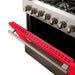 Forno Galiano 36-Inch Freestanding Dual Fuel Range, 6 Burners, Double Convection Ovens, Red Door