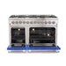 Forno Galiano 48-Inch Freestanding Dual Fuel Range, 8 Burners, Double Convection Ovens, Blue Doors