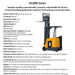 EKKO Stand-up Rider Forklift, 4000 lb Cap., 216" Lift Ht. 48V, EK18RF