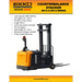 EKKO Counterbalanced Walkie Stacker 3300 lb Cap., 118" Height EK14-138