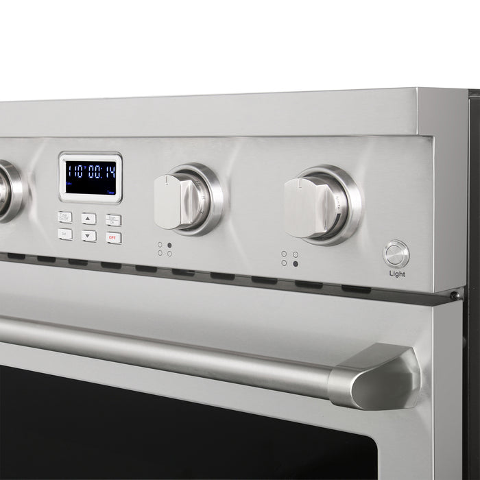 Cosmo 30 in. Haven Collection 4.8 cu. ft. Electric Range with 4 Burner Glass Cooktop and Convection Oven in Stainless Steel - COS-ERC304KBD