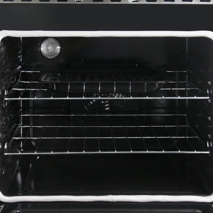 Cosmo 30 in. Haven Collection 4.8 cu. ft. Electric Range with 4 Burner Glass Cooktop and Convection Oven in Stainless Steel - COS-ERC304KBD