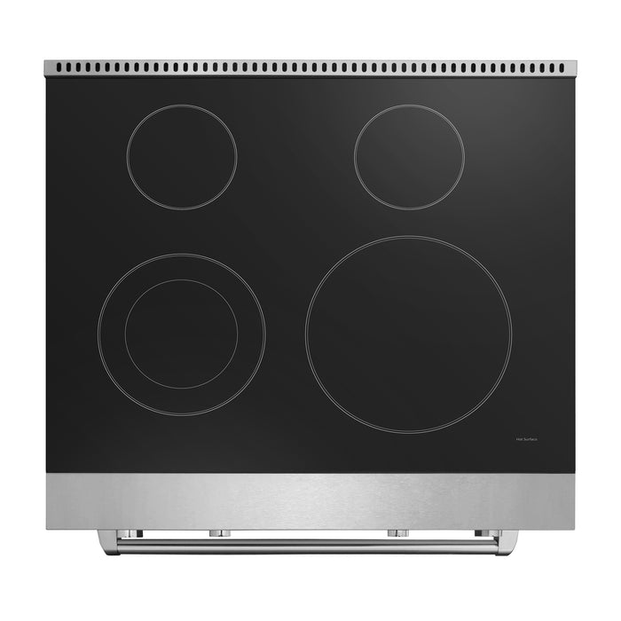 Cosmo 30 in. Haven Collection 4.8 cu. ft. Electric Range with 4 Burner Glass Cooktop and Convection Oven in Stainless Steel - COS-ERC304KBD