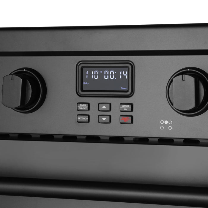 Cosmo 36 in. Haven Collection 6.1 cu. ft. Electric Ceramic Glass Range, 5 Burner Elements, Convection Oven, Matte Black - COS-ERC365KBD-BK