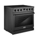 Cosmo 36 in. Haven Collection 6.1 cu. ft. Electric Ceramic Glass Range, 5 Burner Elements, Convection Oven, Matte Black - COS-ERC365KBD-BK