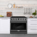 Cosmo 36 in. Haven Collection 6.1 cu. ft. Electric Ceramic Glass Range, 5 Burner Elements, Convection Oven, Matte Black - COS-ERC365KBD-BK