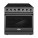 Cosmo 36 in. Haven Collection 6.1 cu. ft. Electric Ceramic Glass Range, 5 Burner Elements, Convection Oven, Matte Black - COS-ERC365KBD-BK
