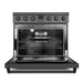 Cosmo 36 in. Haven Collection 6.1 cu. ft. Electric Ceramic Glass Range, 5 Burner Elements, Convection Oven, Matte Black - COS-ERC365KBD-BK