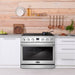 Cosmo Commercial Style 36 in. 6.1 cu. ft. Electric Range with 5 Burner Glass Cooktop and Convection Oven in Stainless Steel - COS-ERC365KBD