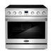 Cosmo Commercial Style 36 in. 6.1 cu. ft. Electric Range with 5 Burner Glass Cooktop and Convection Oven in Stainless Steel - COS-ERC365KBD