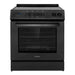 Cosmo 30 in. Stellar Collection 4.9 cu. ft. Electric Range with 4 Burner Glass Cooktop and Convection Oven in Matte Black - COS-ERD304K-BK