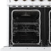Forno Paolo 48 Inch Freestanding Electric Range in White with Antique Brass, 6.7 cu.ft, True Convection Oven, Energy Efficient