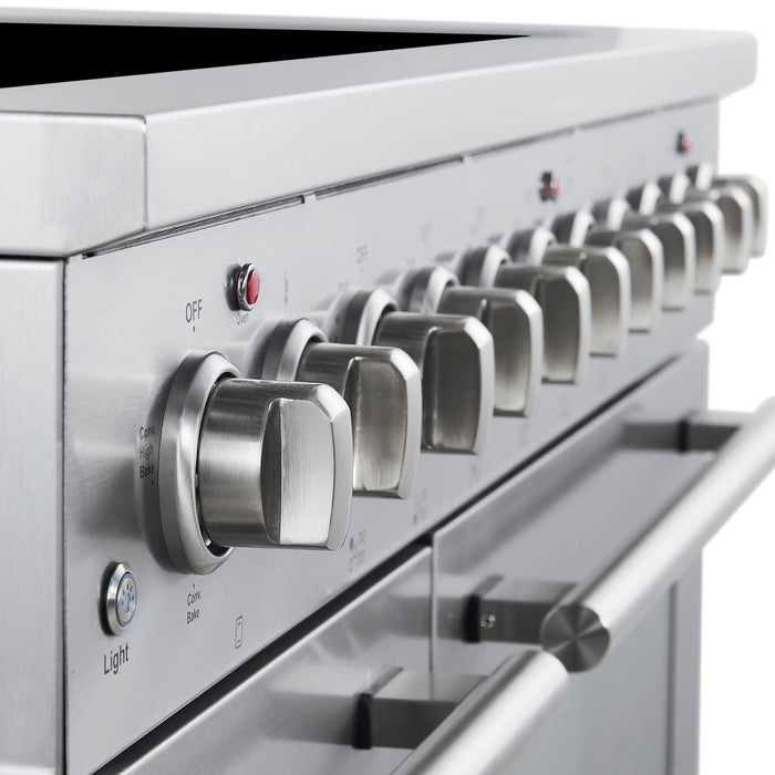 Forno Paolo 48 Inch Freestanding Electric Range, Stainless Steel, 6.7 cu.ft, True Convection Oven, Energy Efficient