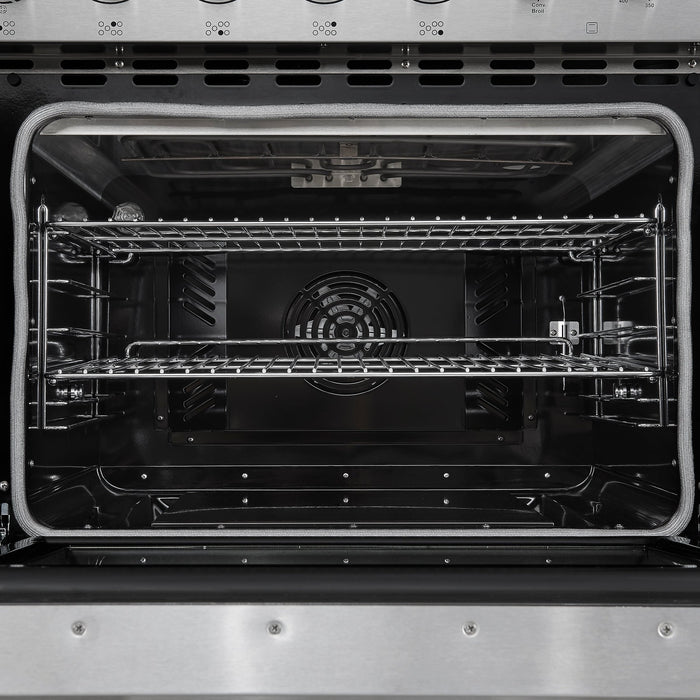 Forno Paolo 48 Inch Freestanding Electric Range, Stainless Steel, 6.7 cu.ft, True Convection Oven, Energy Efficient