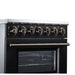 Forno Massimo 30 Inch Freestanding Electric Range, 5 Radiant Burners, 4.32 Cu. Ft. True Convection Oven, Air Fryer Kit, Black - FFSEL6020-30BLK